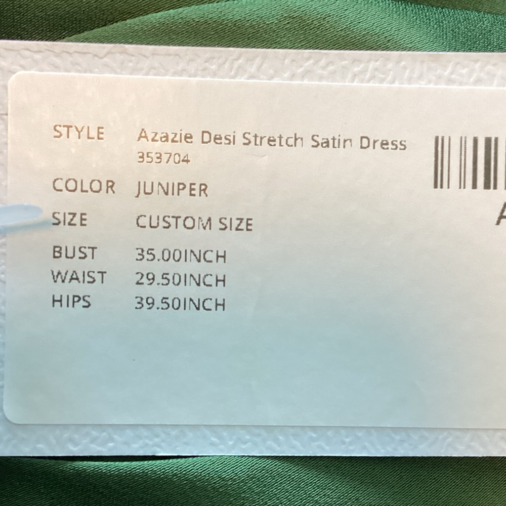 Azazie Desi Forest Green Maxi Dress M NWT - Picture 5 of 11